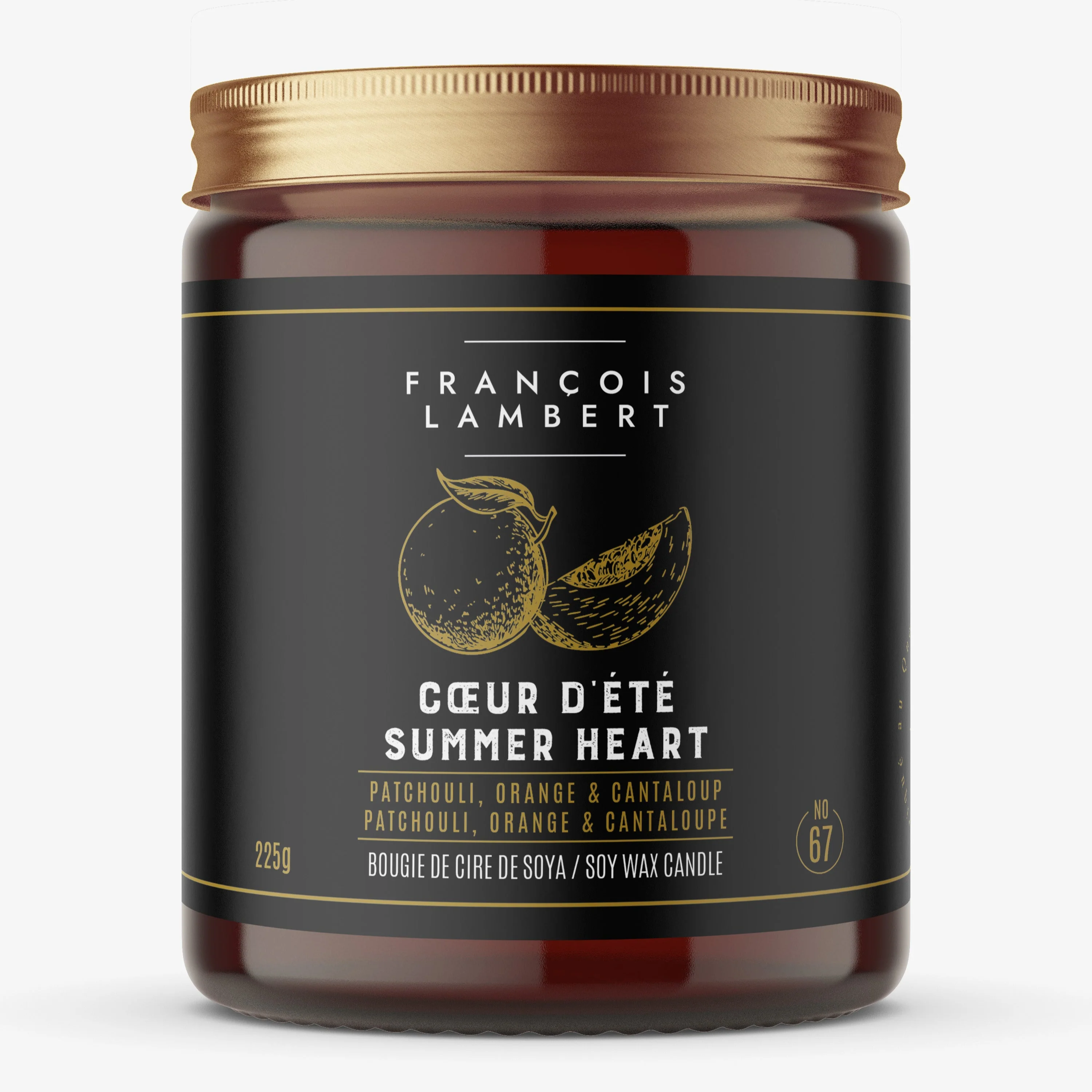 No.67 Coeur d'été - Bougie de Soya Patchouli, Orange & Cantaloup - Image 3