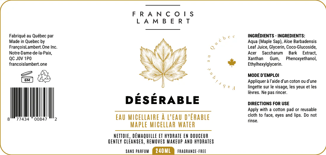 Désérable - Eau micellaire à l’eau d’érable - Image 4