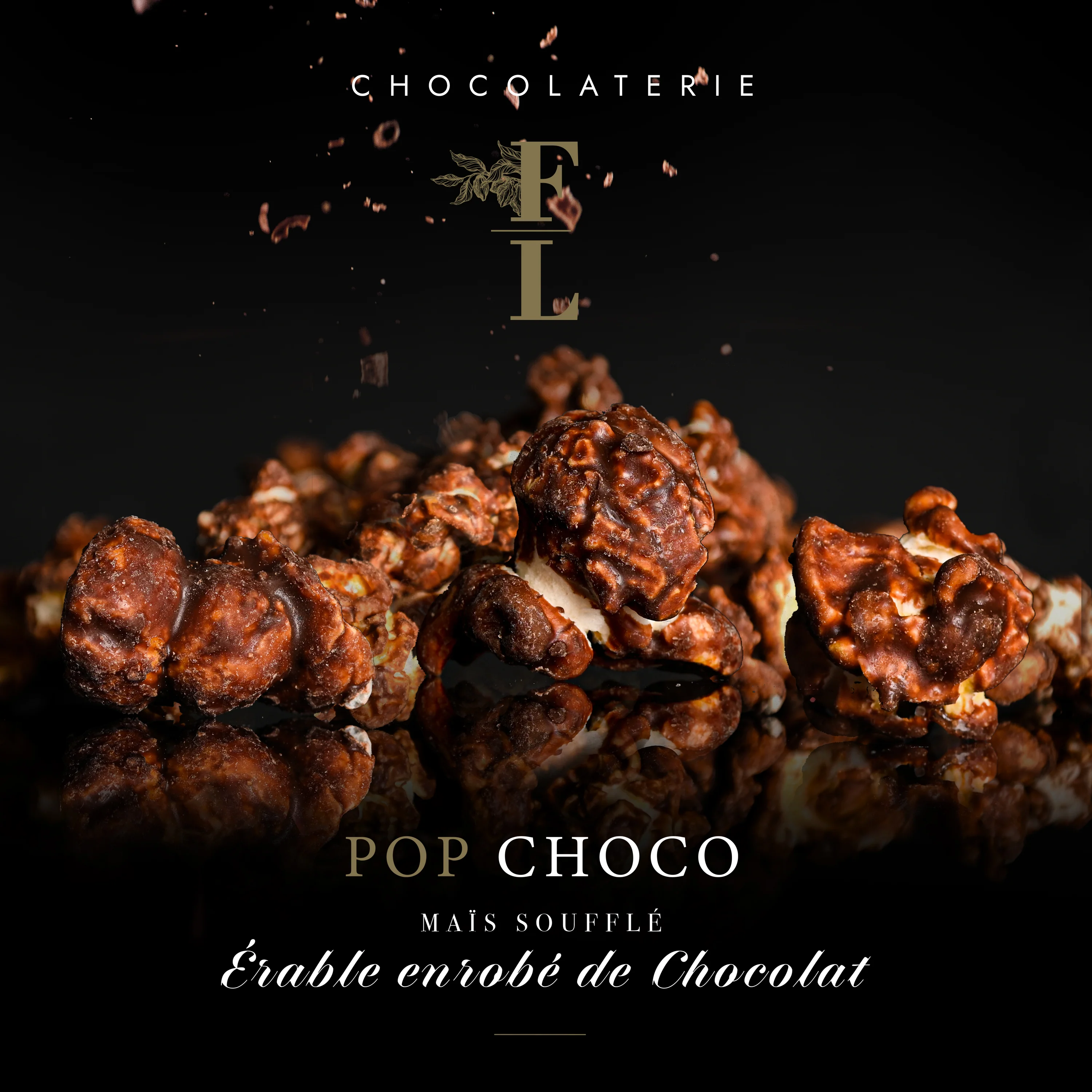Popcorn au chocolat -  Maïs soufflé à l'érable enrobé de chocolat - Image 3